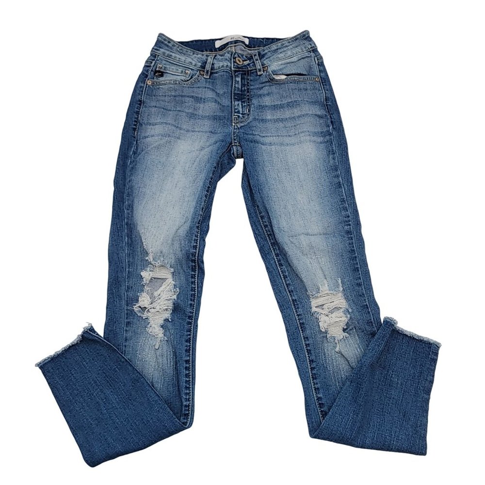 Kan Can Distressed raw hem Jeans Womens size 1